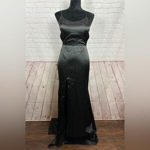 Babyonline‎ black satin sleeveless Formal Evening Prom Cocktail Wedding